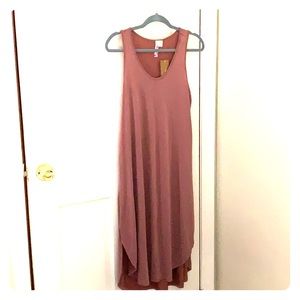 Mauve cupro mididress